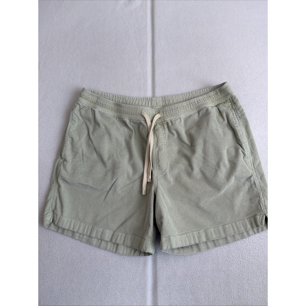 Bearbottom Corduroy Easy Shorts Mens XL Green Tan 5.5" Inseam